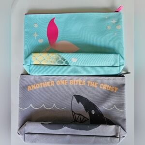 (Pick 1) Mermaid Or Shark Medium Zipper Pouch